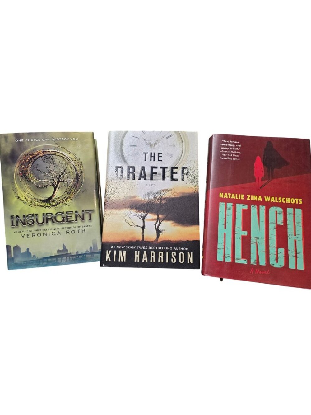 3 Sci-Fi & Urban Fantasy Books - The Drafter, Hench, Insurgent - Dystopian